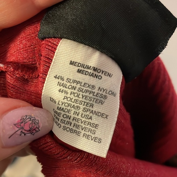 Harley Davidson Embroidered Ribbed Crop Top Maroon size M - Picture 7 of 14